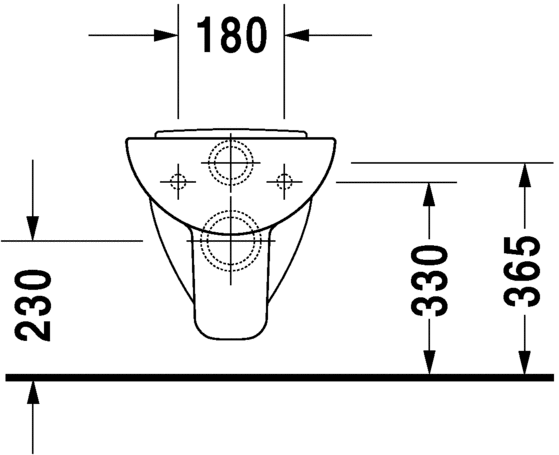 Duravit D-Code - wc školjka viseća, medicinska (wash out model)-3