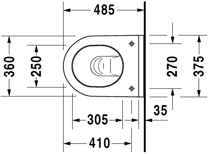 Duravit Starck 3 - wc školjka viseća 360x485 (compact) (skriveni vijci)-1