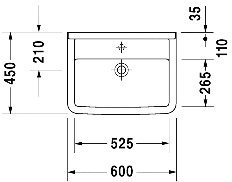 Duravit Starck 3 - umivaonik 60cm (bez preljeva)-1