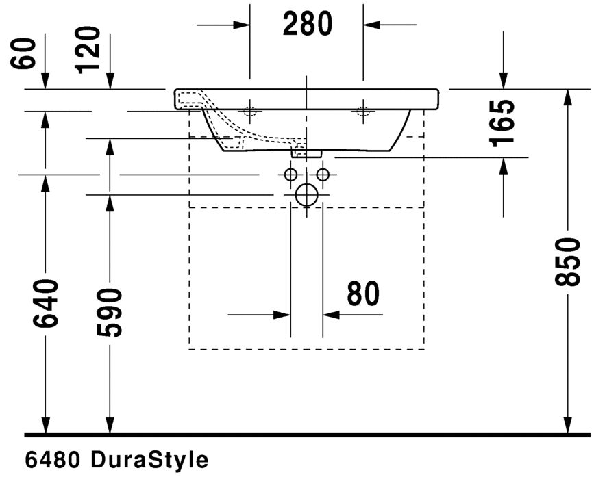 Duravit DuraStyle - umivaonik 650x480 (Wondergliss)-3