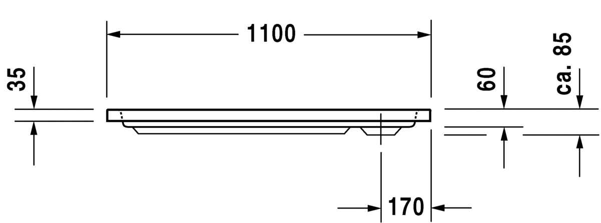Duravit D-Code - tuš kada 110x75 (acrylic) sifon fi90-2
