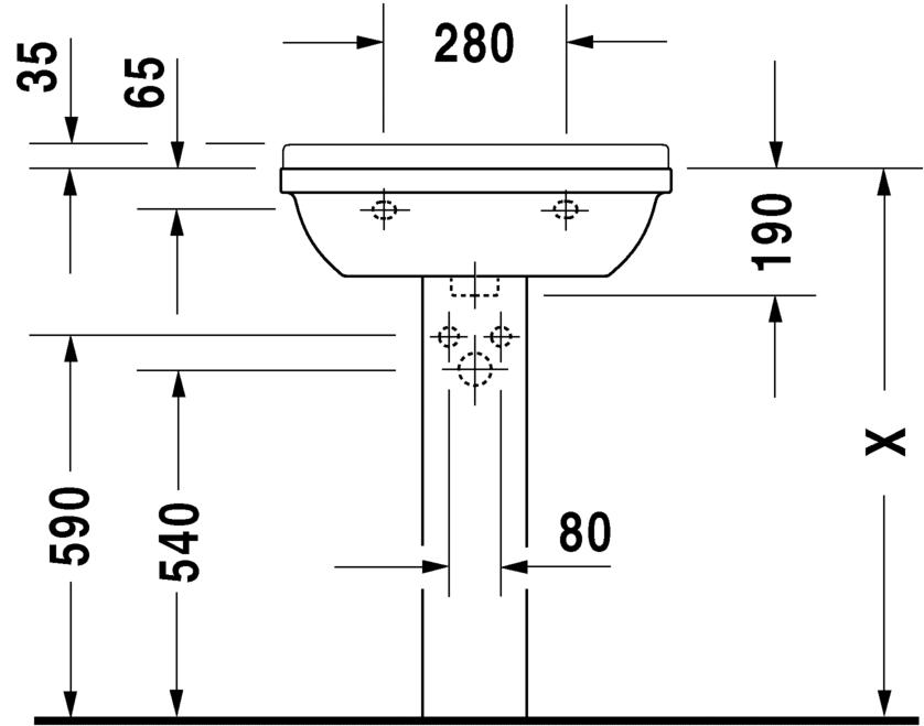 Duravit Starck 3 - umivaonik 60cm-2