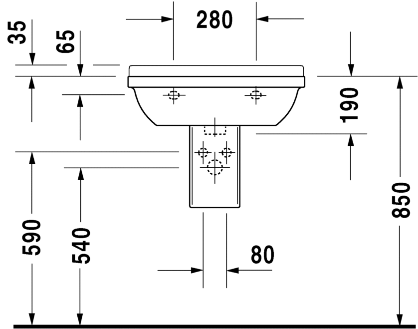 Duravit Starck 3 - umivaonik 60cm-3