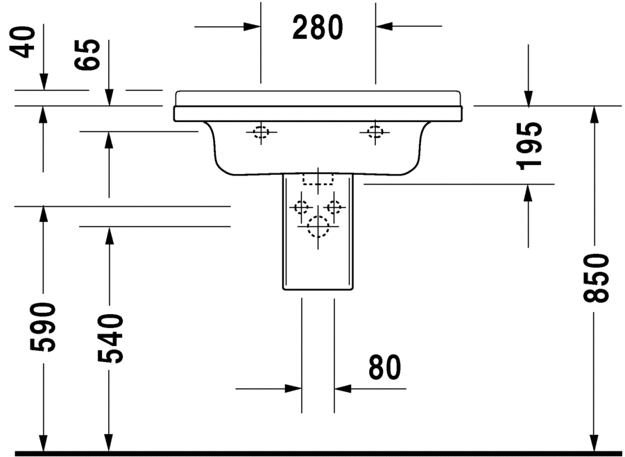 Duravit Starck 3 - umivaonik 70cm nadgradni na bazu - WonderGliss-3