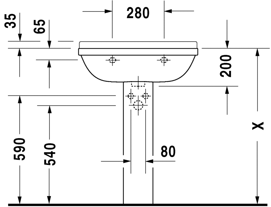 Duravit Starck 3 - umivaonik 65cm-2