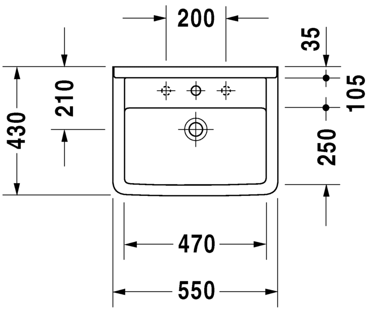 Duravit Starck 3 - umivaonik 55x43cm-1