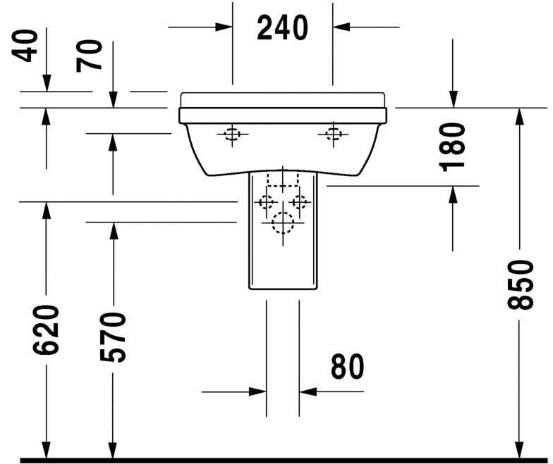 Duravit Starck 3 - umivaonik 50cm-2