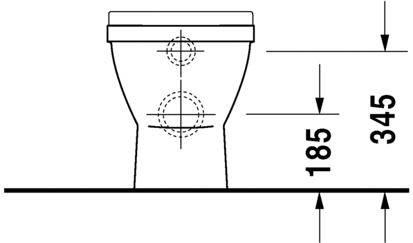 Duravit Starck 3 - wc školjka podna za montažu do zida-3