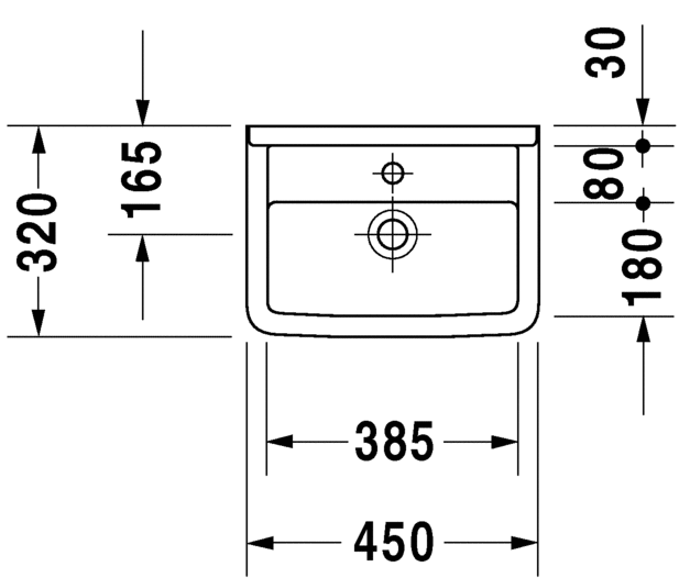 Duravit Starck 3 - umivaonik 45cm-1