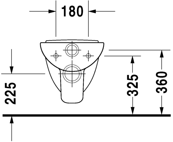 Duravit D-Code - wc školjka viseća, compact-3