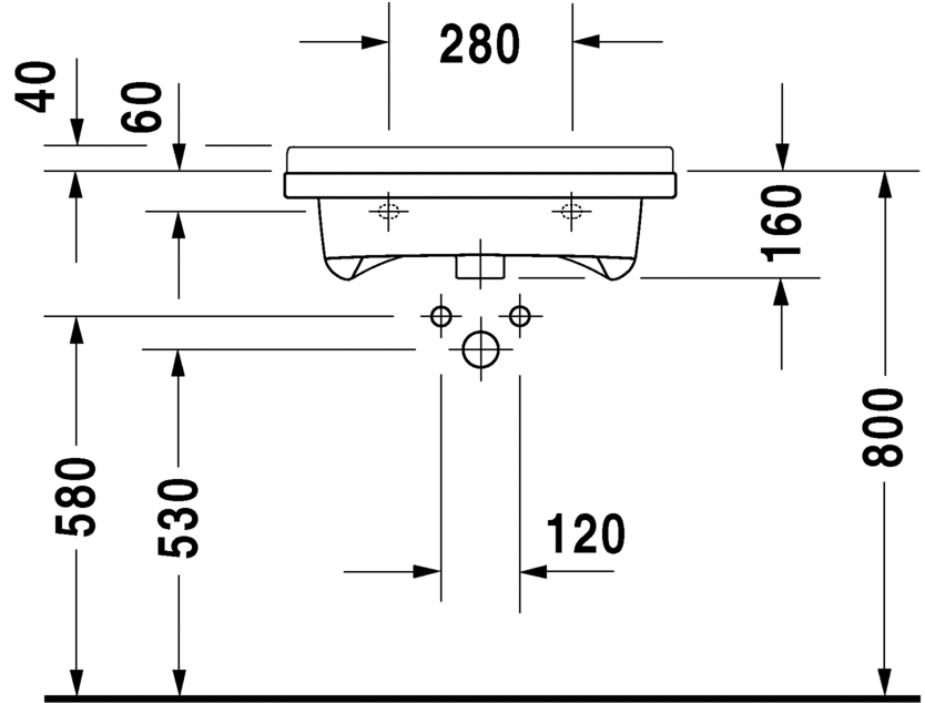 Duravit Starck 3 - umivaonik invalidski 60cm-3