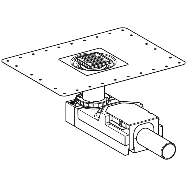 Geberit - podni sifon za tuš minimalna visina ugradnje 65 mm d 40-1