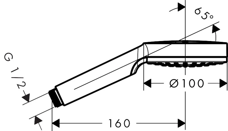 Hansgrohe - tuš ručica - Crometta 100 1 jet-1