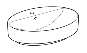 Geberit CER VariForm - nadpultni umivaonik, ovalni 60x45cm sa rupom za mije-4
