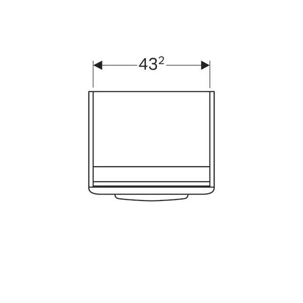 Geberit CER Selnova - baza za umivaonik, s jednim vratima 46.4x55.7x40.6cm-1