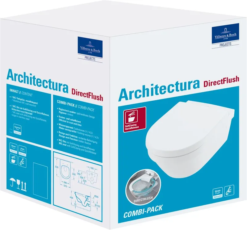 Villeroy&Boch Architectura New - wc školjka direct flush sa wc sjed. soft close-0