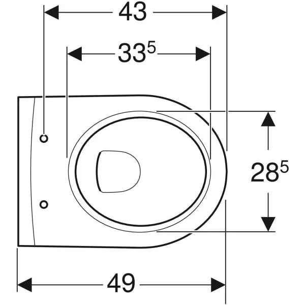 Geberit CER G&G Icon - set wc viseći ovalni sa SC sjedalom Rimfree, kompakt 49cm-3