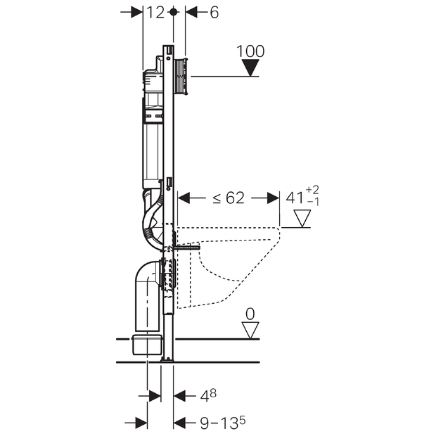 Geberit - Duofix Sigma element za viseći WC s priključkom za vanjsko odzračivane-3