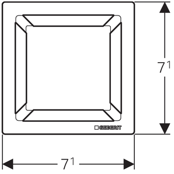 Geberit - rešetka podnog odvoda 8x8cm, kvadrat-3