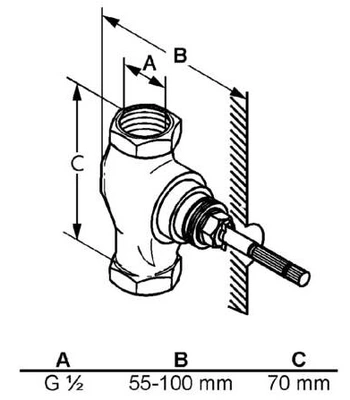 Kludi - uzidni ventil 1/2" DN15-1