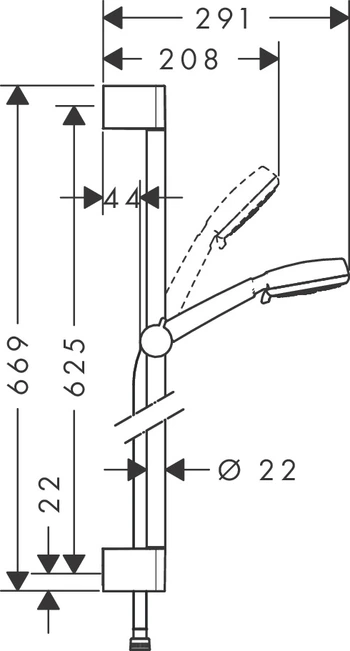 Hansgrohe - tuš garnitura Crometta 100 Multi 0,65m (bi/cr)-1