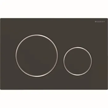 Geberit - tipka Sigma20 crno mat, prsteni Ch sa slojem za lako čišćenje-0