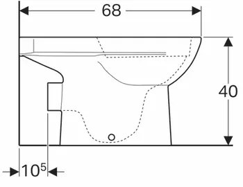 Geberit CER Selnova - podna WC školjka baltik za monoblok, Rimfree-4
