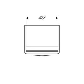 Geberit CER Selnova - baza za umivaonik, s jednim vratima 46.4x55.7x40.6cm-1