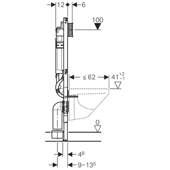 Geberit - Duofix Sigma element za viseći WC s priključkom za vanjsko odzračivane-3