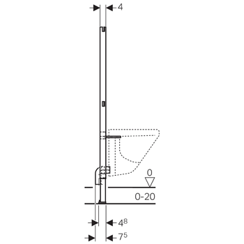 Geberit - Duofix basic element za bide 112cm bez gornje prečke-3