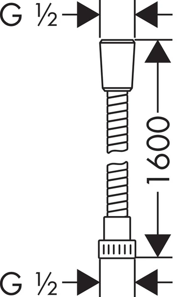 Hansgrohe - tuš crijevo Metaflex 1,60m (chrome)-1