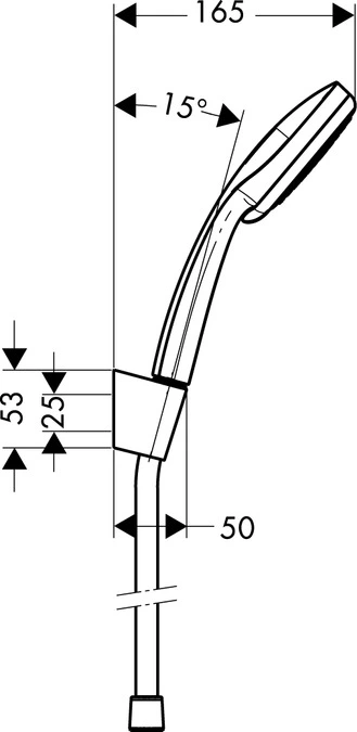Hansgrohe - tuš ručica+crijevo 1,60m+fiksni držač - Croma 100 Vario/Porter'S Set-1